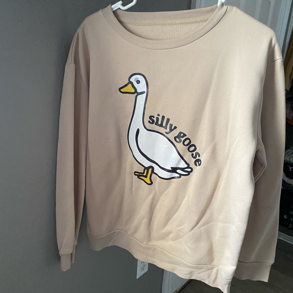 Silly Goose Beige Sweater